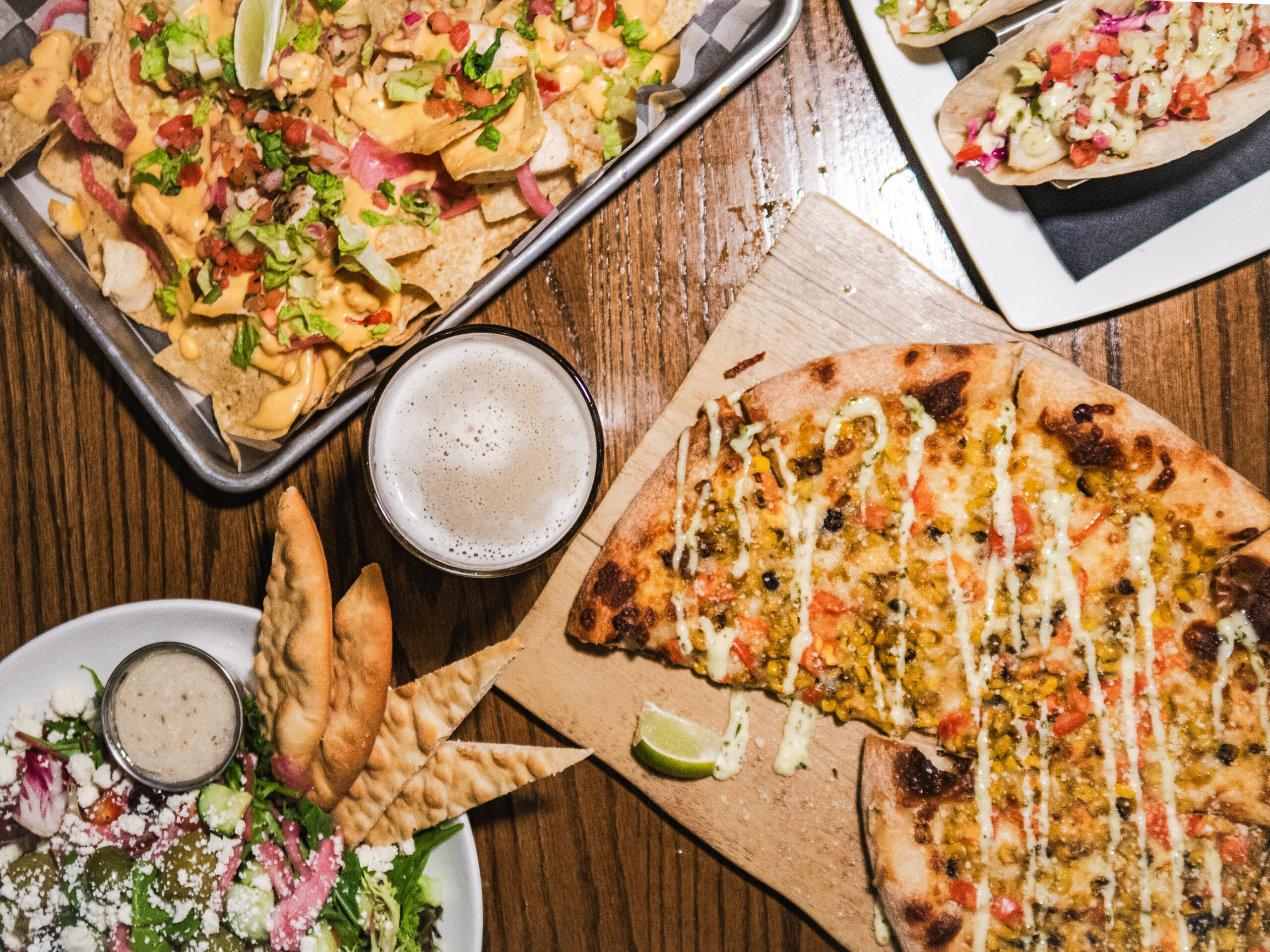 A selection of food items at SKYBOKX 109